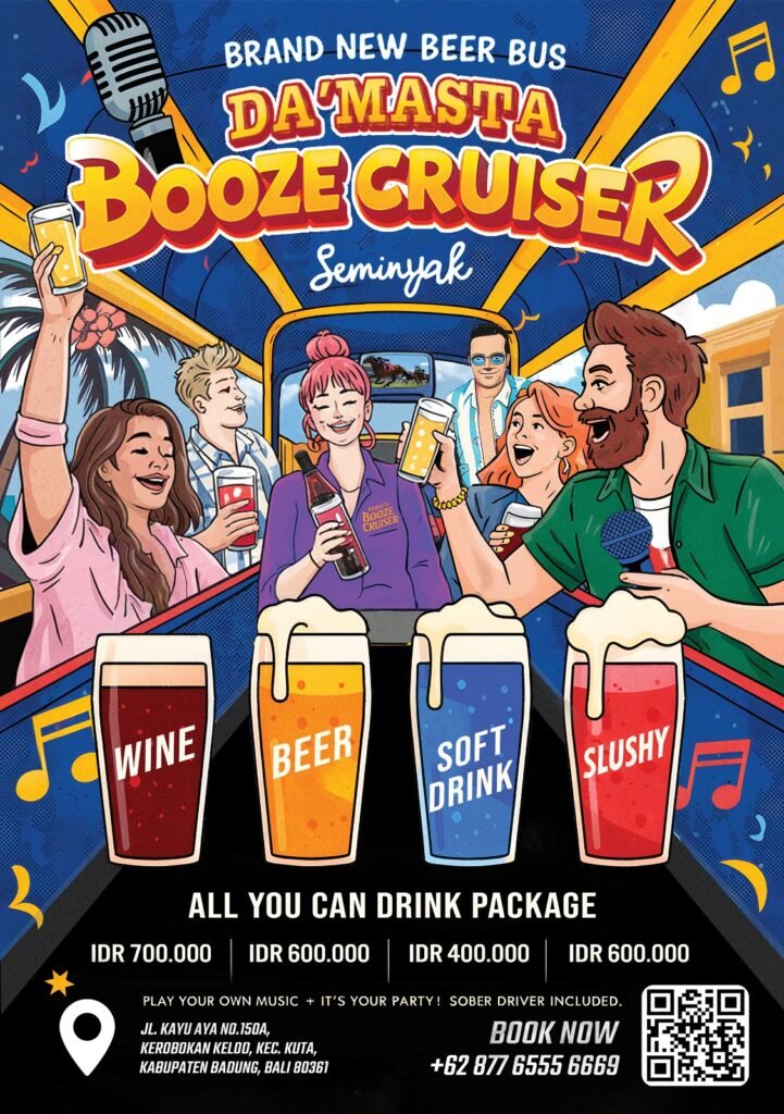 Damasta Bali beer bus package promotion
